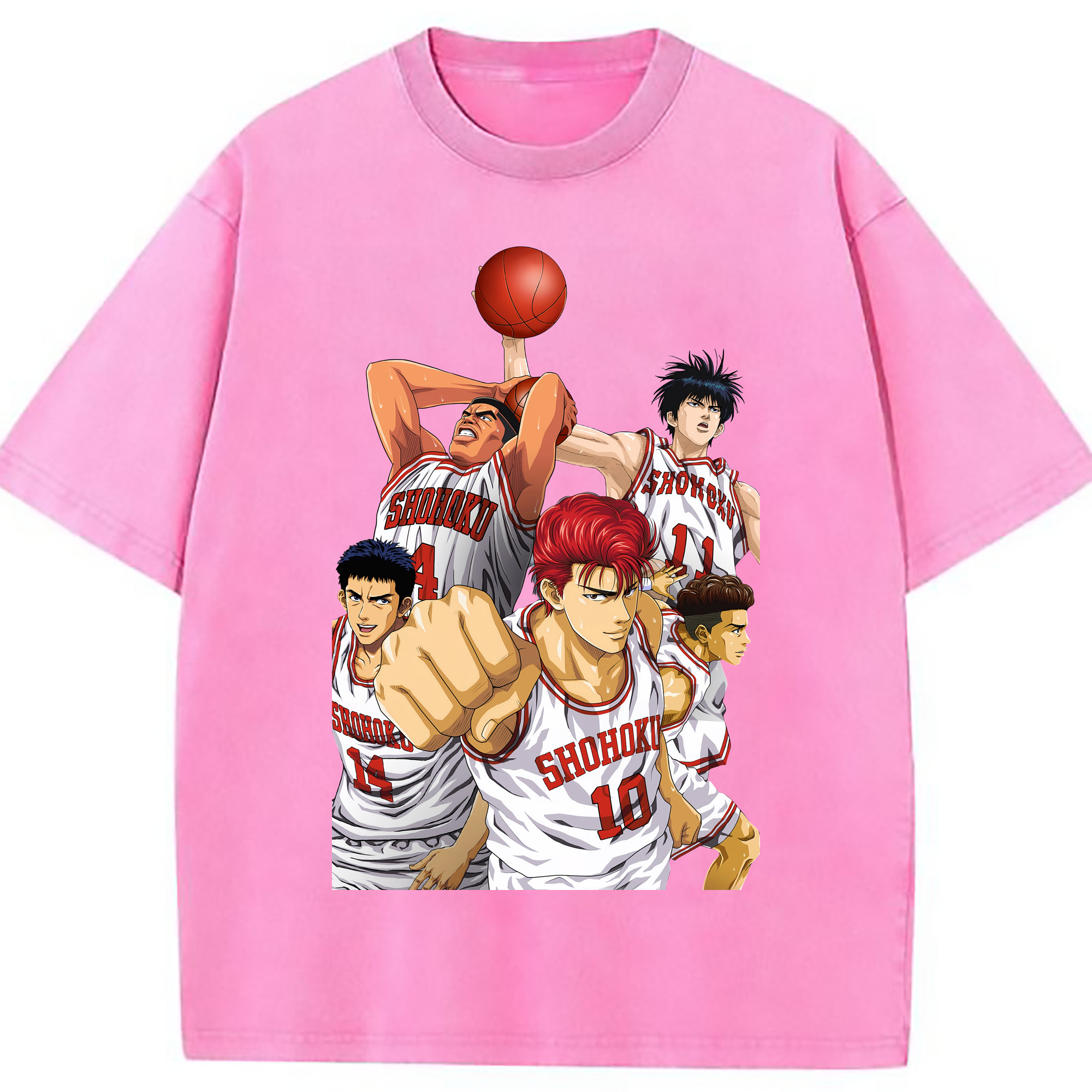（画像用） SLAM DUNK／スラムダンク 綿100% ヴィンテージ風 半袖Tシャツ（フロントプリント）
